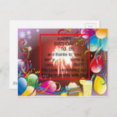 Happy Birthday voor ons Art Print Briefkaart (Voorkant / Achterkant)