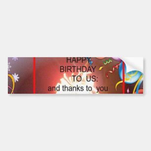 Happy Birthday voor ons Art Print Bumpersticker
