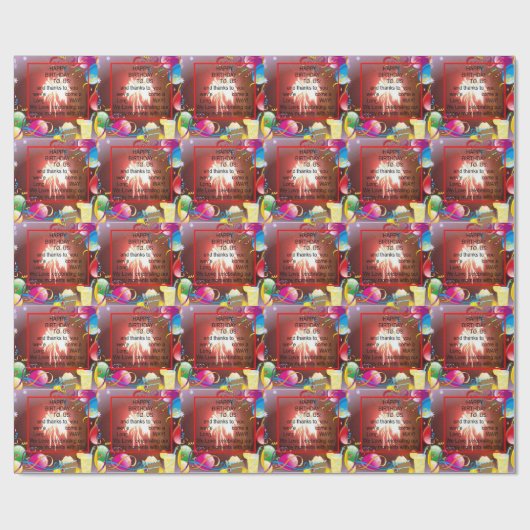 Happy Birthday voor ons Art Print Cadeaupapier (Vlak)