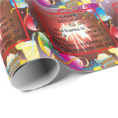 Happy Birthday voor ons Art Print Cadeaupapier (Rol Hoek)