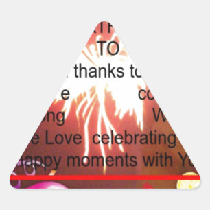 Happy Birthday voor ons Art Print Driehoek Sticker