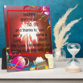 Happy Birthday voor ons Art Print Fotoplaat (Zijkant)