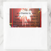 Happy Birthday voor ons Art Print Rechthoekige Sticker (Tas)