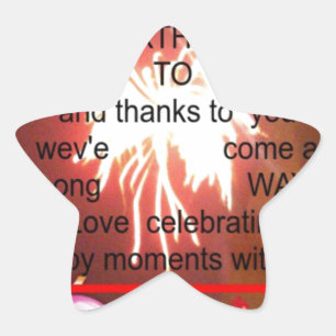 Happy Birthday voor ons Art Print Ster Sticker