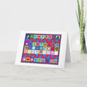 Happy Birthday voor Quilter of Patchwork Lover Kaart