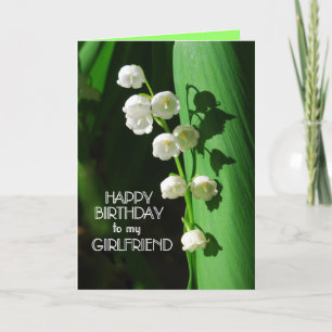Happy Birthday Vriendin Lily of the Valley Kaart