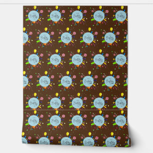 Happy Birthday Wallpaper aangepast vinyl decor Behang