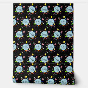 Happy Birthday Wallpaper   aangepast vinyl decor Behang