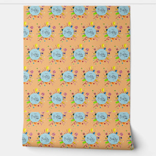 Happy Birthday Wallpaper aangepast vinyl decor Behang