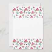 Happy Birthday Watermelon Pattern Waterverf Kaart (Achterkant)