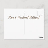 Happy Birthday Waterverf Abstracte Flowers Briefkaart (Achterkant)