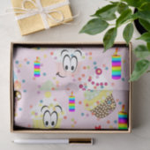 Happy Birthday-Weefpapier — cupcake Tissuepapier (Geschenk)