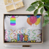 Happy Birthday Weefpapier Het is een feestkaarde Tissuepapier (Geschenk)