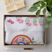 Happy Birthday Weefpapier Roze Varig Tissuepapier (Geschenk)