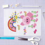 Happy Birthday Weefpapier Roze Varig Tissuepapier (Craft)