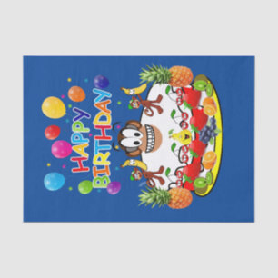 Happy Birthday-weefselapkey Tissuepapier