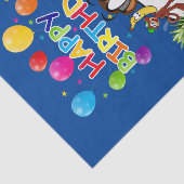 Happy Birthday-weefselapkey Tissuepapier (Detail)