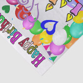 Happy Birthday-weefselballonnen Tissuepapier (Detail)