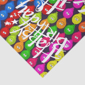 Happy Birthday-weefselballonnen Tissuepapier (Detail)