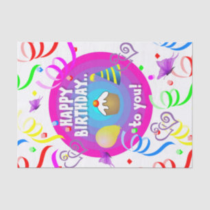 Happy Birthday-weefselpaper Tissuepapier