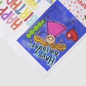 Happy Birthday-weefselpaper Tissuepapier (Detail)