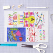 Happy Birthday-weefselpaper Tissuepapier (Craft)