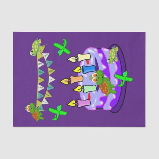 Happy Birthday-weefselschilfers Tissuepapier (Voorkant)