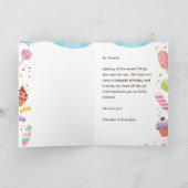 Happy Birthday Wenskaart | Desserts en Snoepjes Kaart (Binnen)