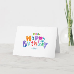 Happy Birthday Wenskaart Kaart