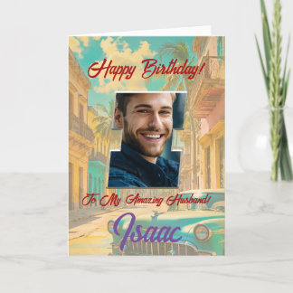 Happy Birthday Wenskaart met foto Bedankkaart