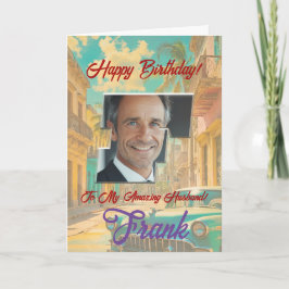 Happy Birthday Wenskaart met foto Bedankkaart