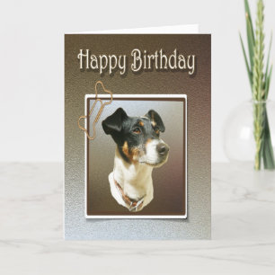 Happy Birthday wenskaart met Jack Russel Kaart