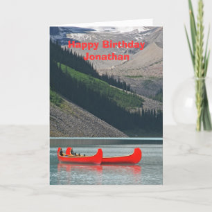 Happy Birthday Wenskaart, Mountain Canoes Kaart