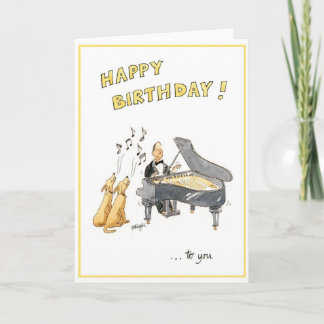 Happy Birthday wenskaart voor muziekliefhebbers Kaart