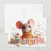 Happy Birthday Wenskaarten Briefkaart (Voorkant / Achterkant)