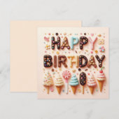 Happy Birthday Wenskaarten Feestdagenkaart (Voorkant / Achterkant)