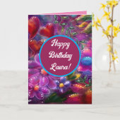 Happy Birthday Whimsical Floral Kaart (Gele Bloem)