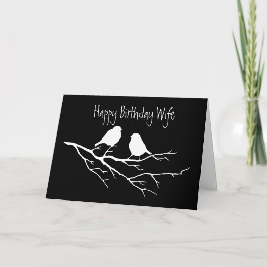 Happy Birthday Wife Special Friend, Two Birds Kaart (Voorkant)