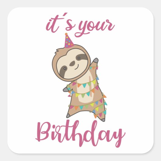 Happy Birthday wil je graag luidop geven Vierkante Sticker (Voorkant)