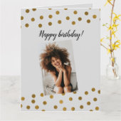 Happy Birthday wil Kaart (Gele Bloem)