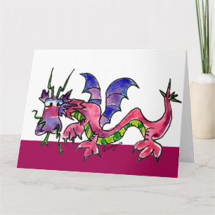 Happy Birthday Wild Dragon Beast Kaart