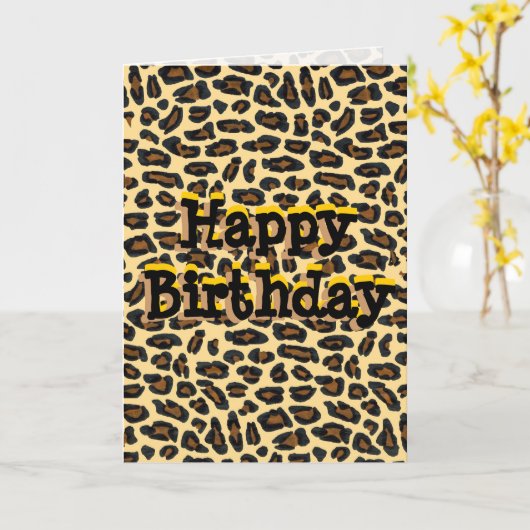 Happy Birthday Wild Man Kaart (Gele Bloem)