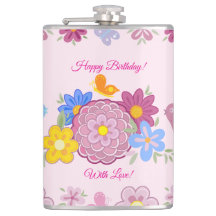 Happy Birthday Wilde Bloemen Tuin Vogels Patroon