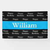 Happy Birthday William Custom Spandoek (Horizontaal)