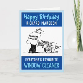 Happy Birthday Window Cleaner Kaart
