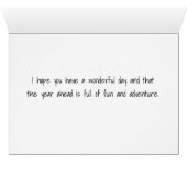 Happy Birthday Wish Misty Mountains Greeting (Binenzijde Horizontaal (Onderkant))