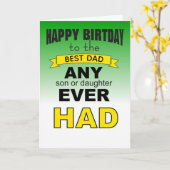 Happy birthday wish to dad kaart (Gele Bloem)