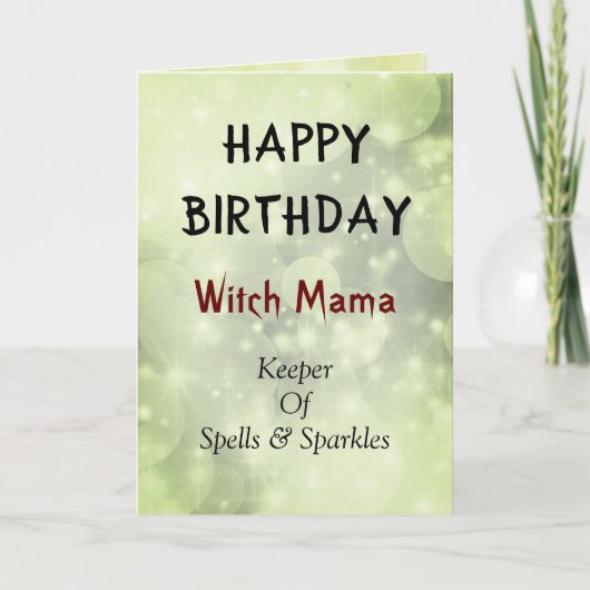 Happy Birthday Witch Mama design Kaart (Voorkant)