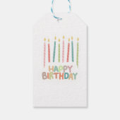 Happy Birthday With Candles  Cadeaulabel (Achterkant)