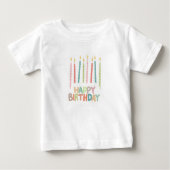 Happy Birthday with Candles T-Shirt (Voorkant)
